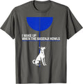 I Wake Up When the Basenji Howls Funny Dog Breed Portrait T-Shirt - Asphalt Grey