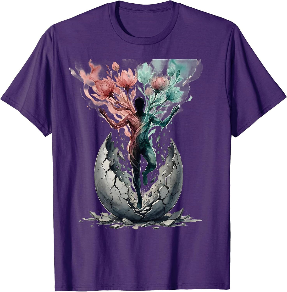 Breaking Free Mental Health Awareness Graphic T-Shirt - Purple