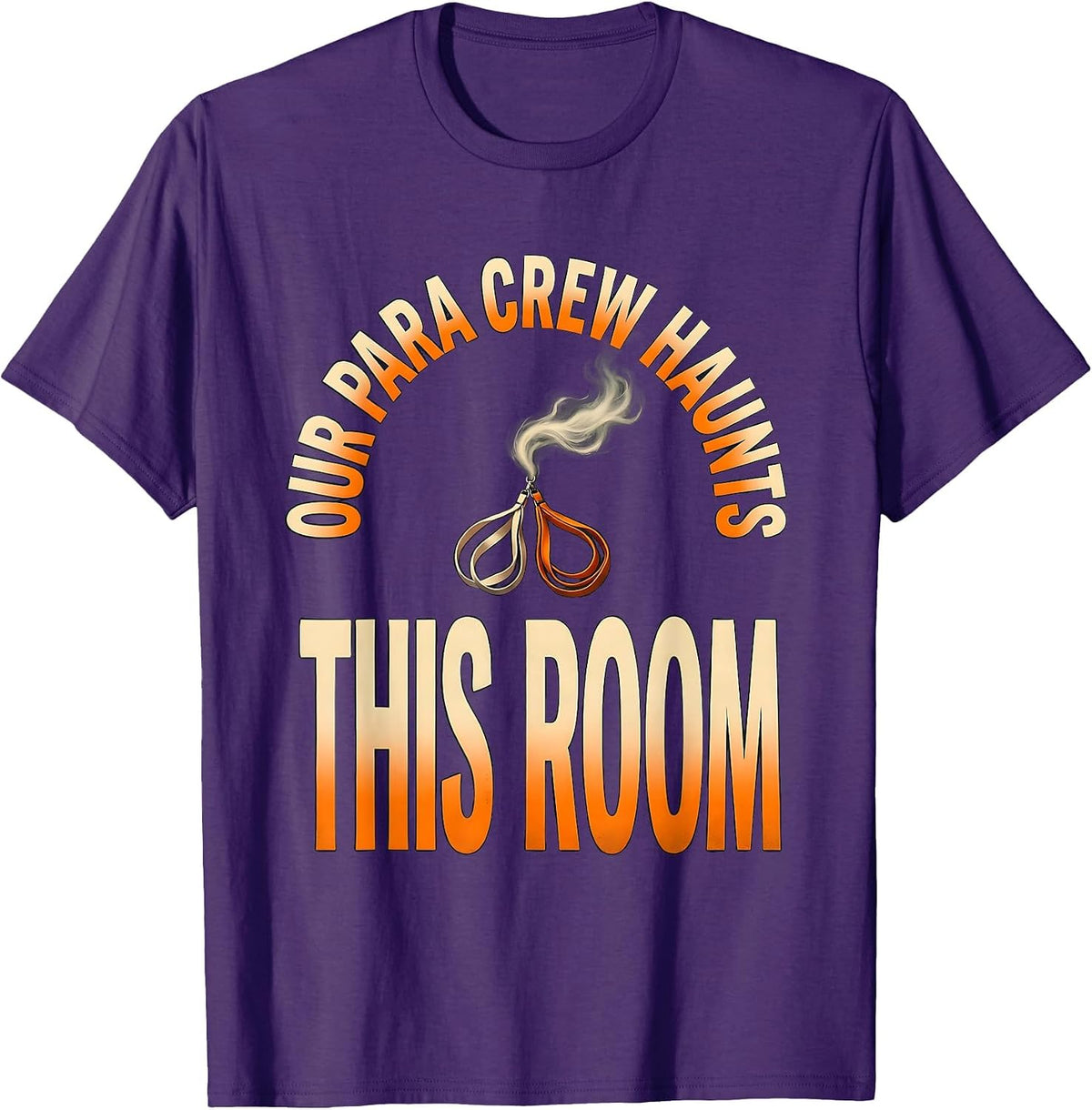 Men's Our Para Crew Haunts This Room Funny Paraprofessional T-Shirt - Purple