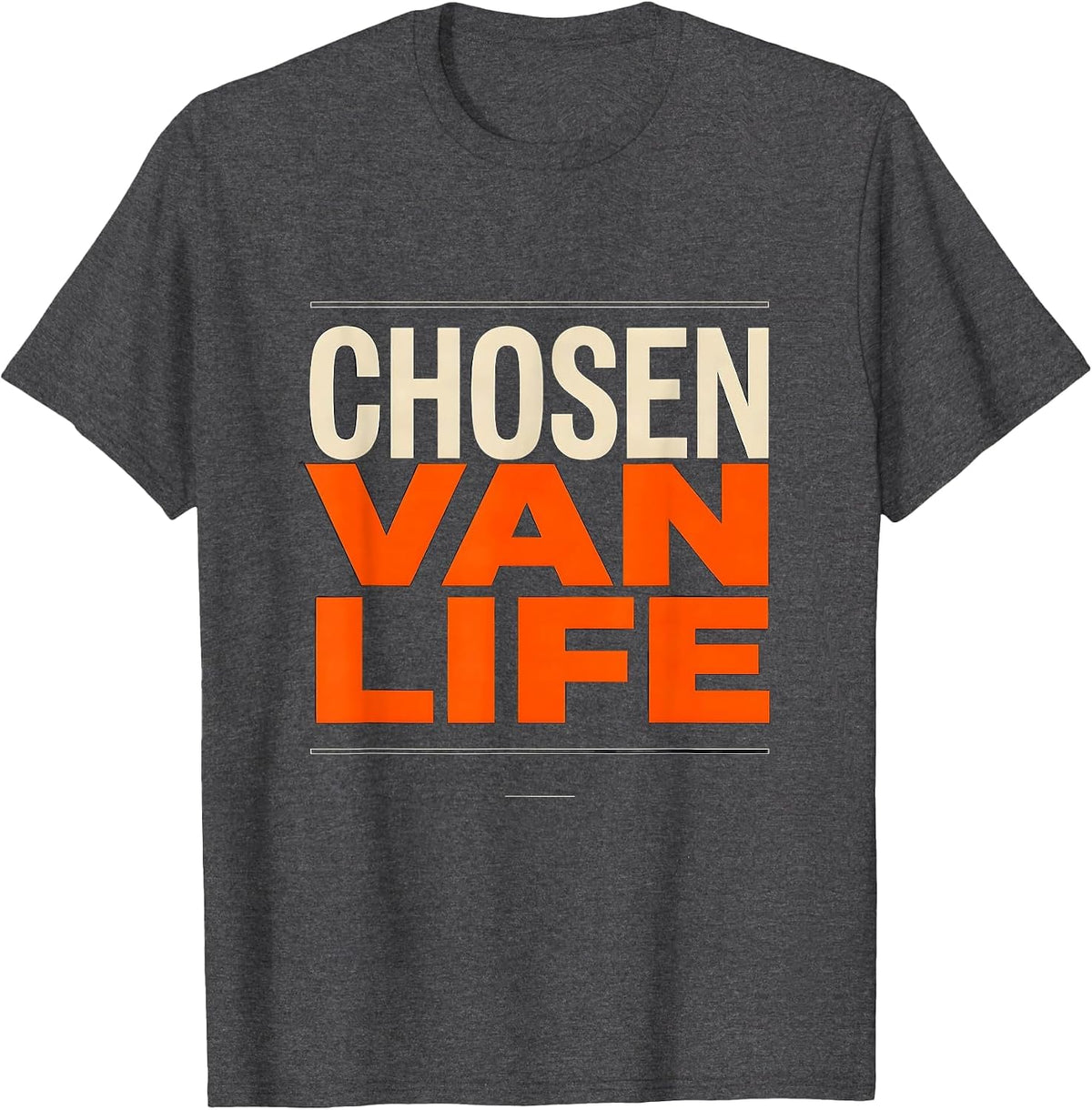 Men's Chosen Van Life Retro Van Dwellers Nomads Gift T-Shirt - Dark Heather Grey