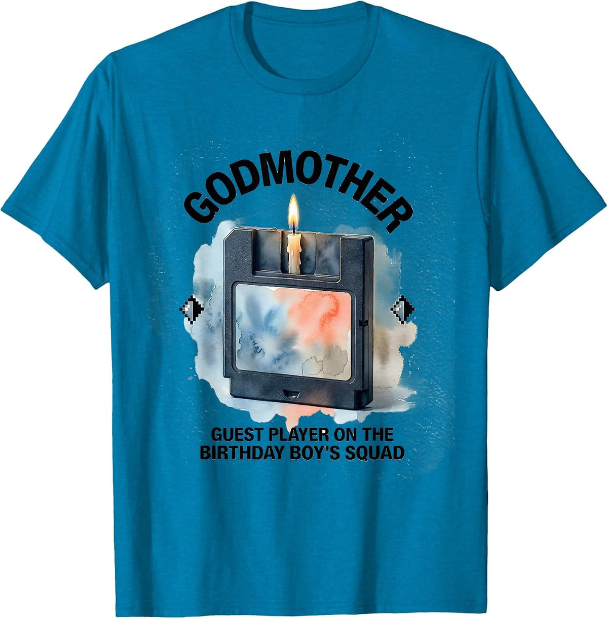 Godmother, Guest Player On The Birthday Boy's Squad Matching T-Shirt - Sapphire Blue