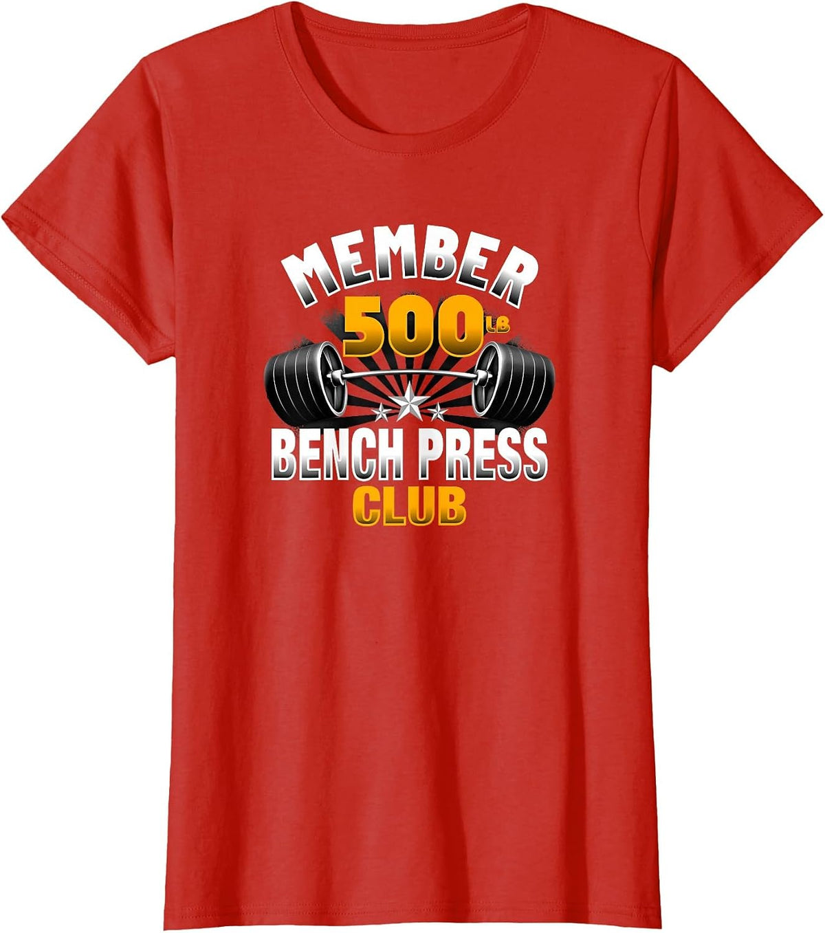 500 Pound Bench Press Club T-Shirt - Red