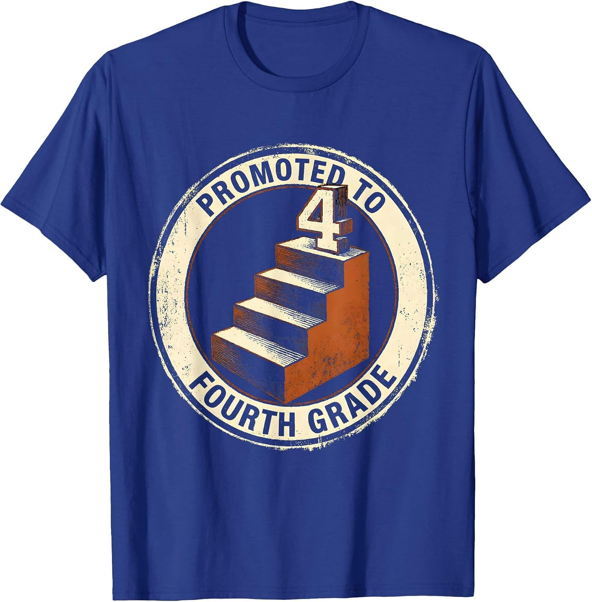 Promoted To Fourth Grade Funny Fourth Grade Back To School T-Shirt - Royal Blue