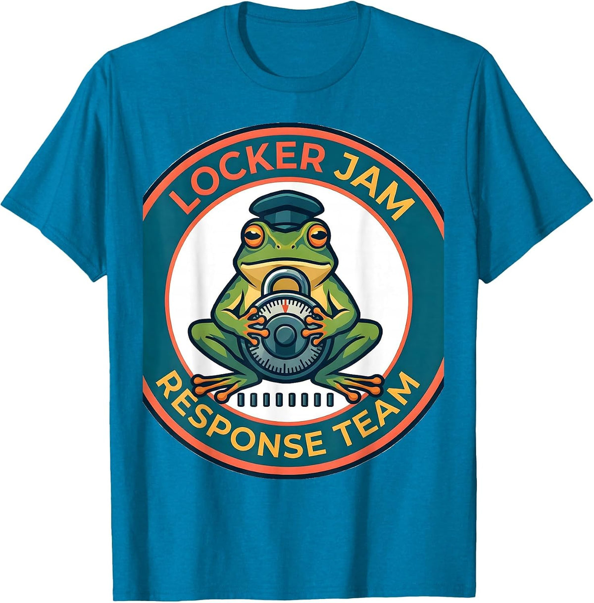 Locker Jam Response Team Funny Teacher Frog Back To School T-Shirt - Sapphire Blue