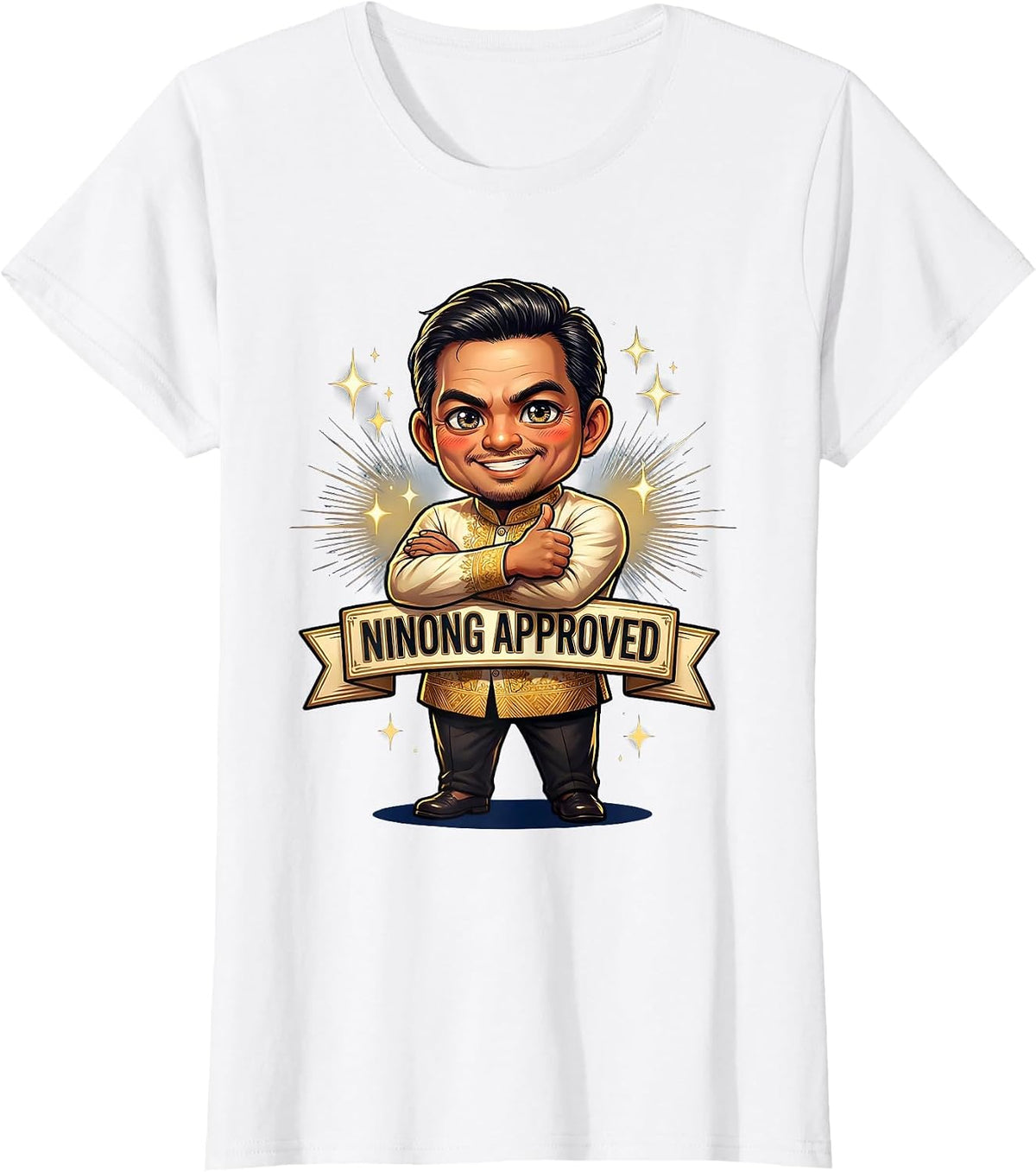 Women's Ninong Approved Filipino Godfather Design T-Shirt - White