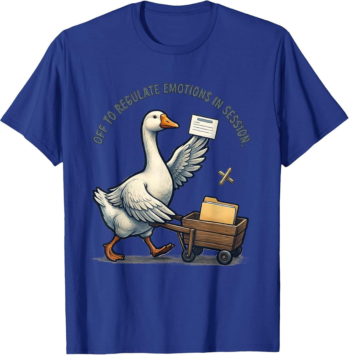 Men's Off To Regulate Emotions In Session Funny Mental Health T-Shirt - Royal Blue