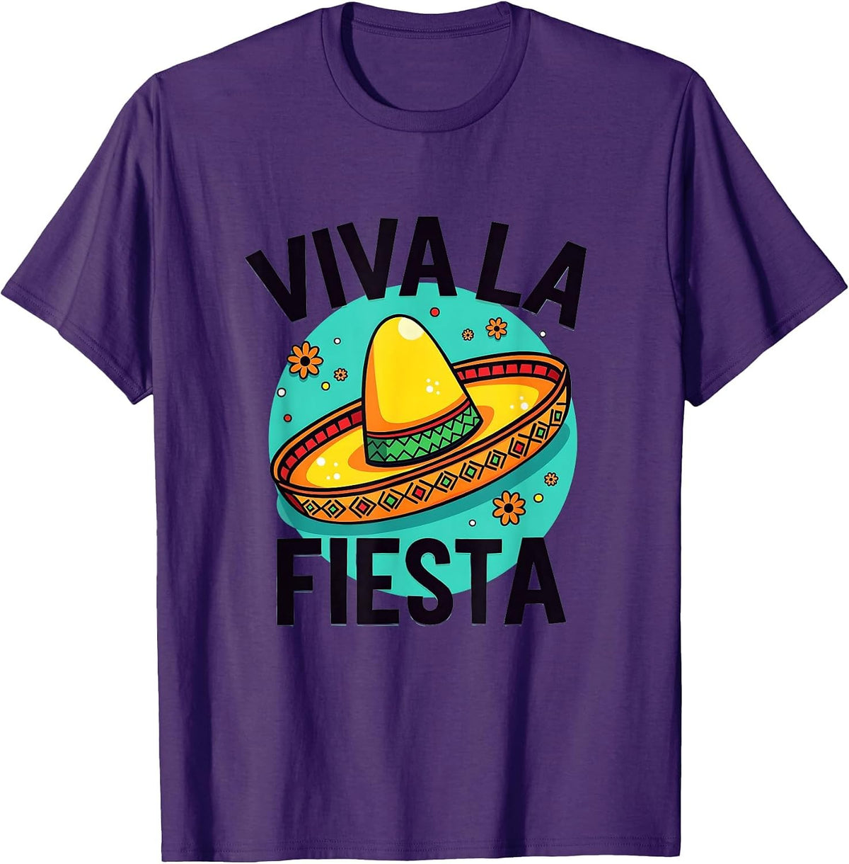 Viva La Fiesta Cinco de Mayo Celebration Design T-Shirt - Purple