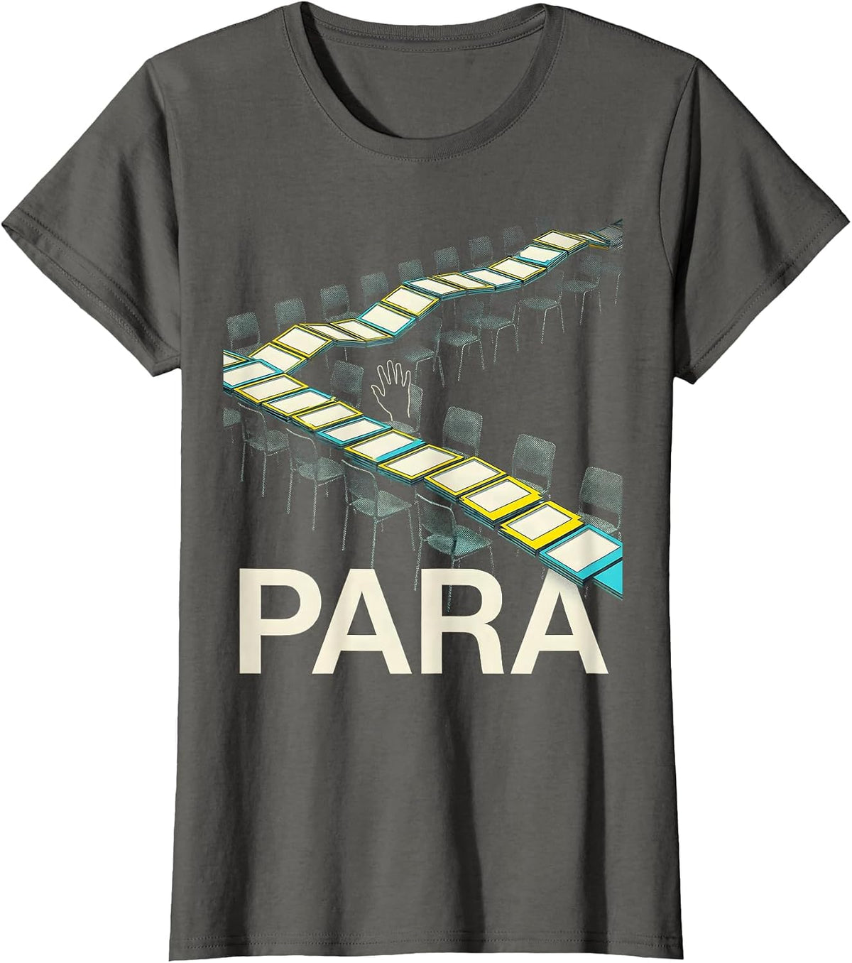 Women's Para Heartfelt Humor School Paraprofessional Paraeducator T-Shirt - Asphalt Grey