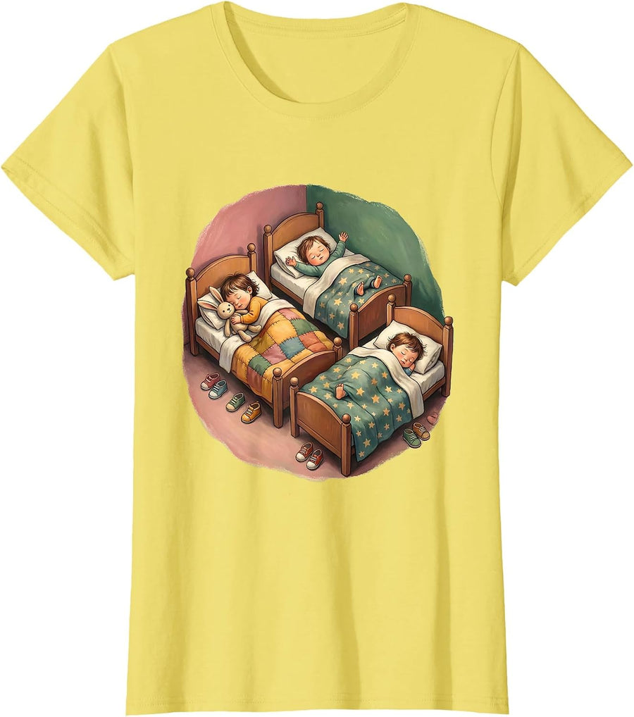 Women's Daycare Teacher Nap Time Sleeping Toddlers Gift T-Shirt - Lemon Yellow