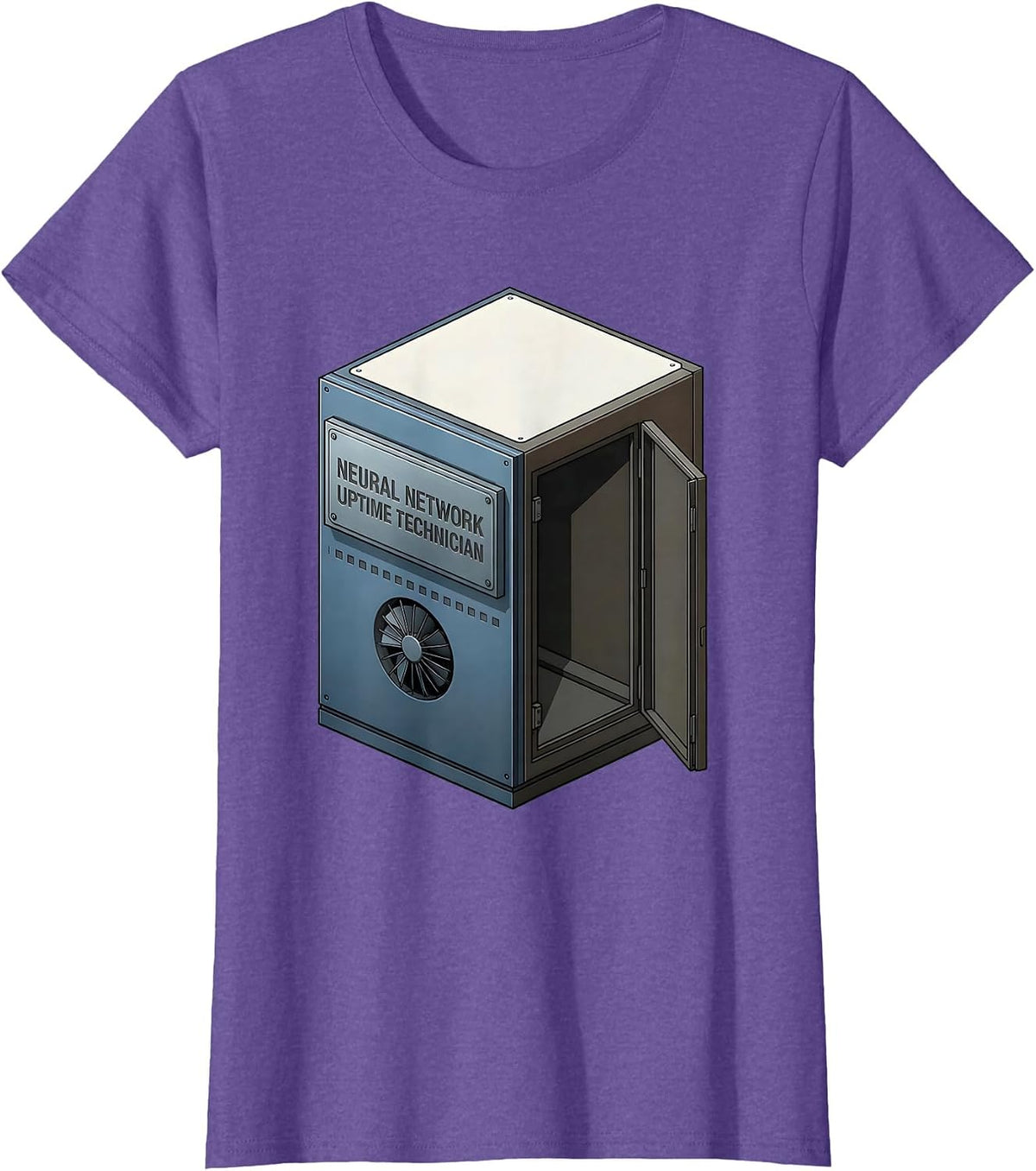 Women's Neural Network Uptime Technician Funny AI Engineer Tech T-Shirt - Purple Heather
