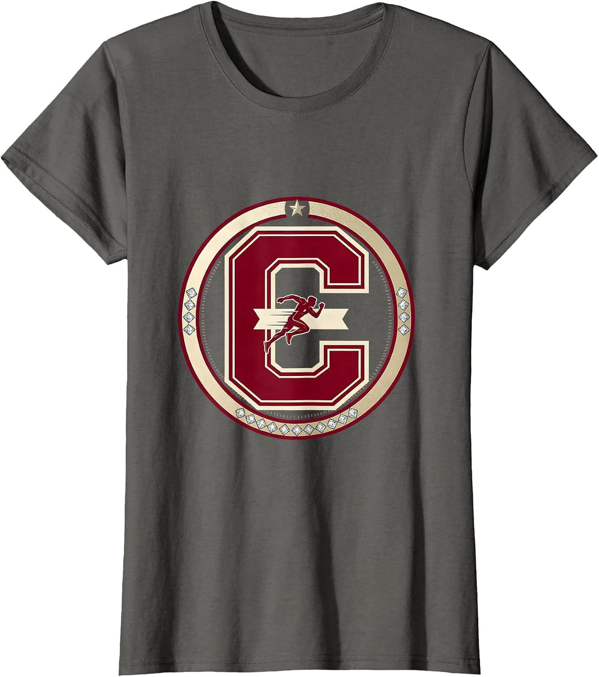 Women's Finish Line Sprint Cheer Graphic T-Shirt - Asphalt Grey