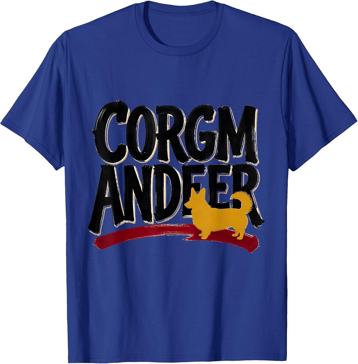 Men's Corgmandeer Funny Corgi Dog Owner Breed Humor Gift T-Shirt - Royal Blue