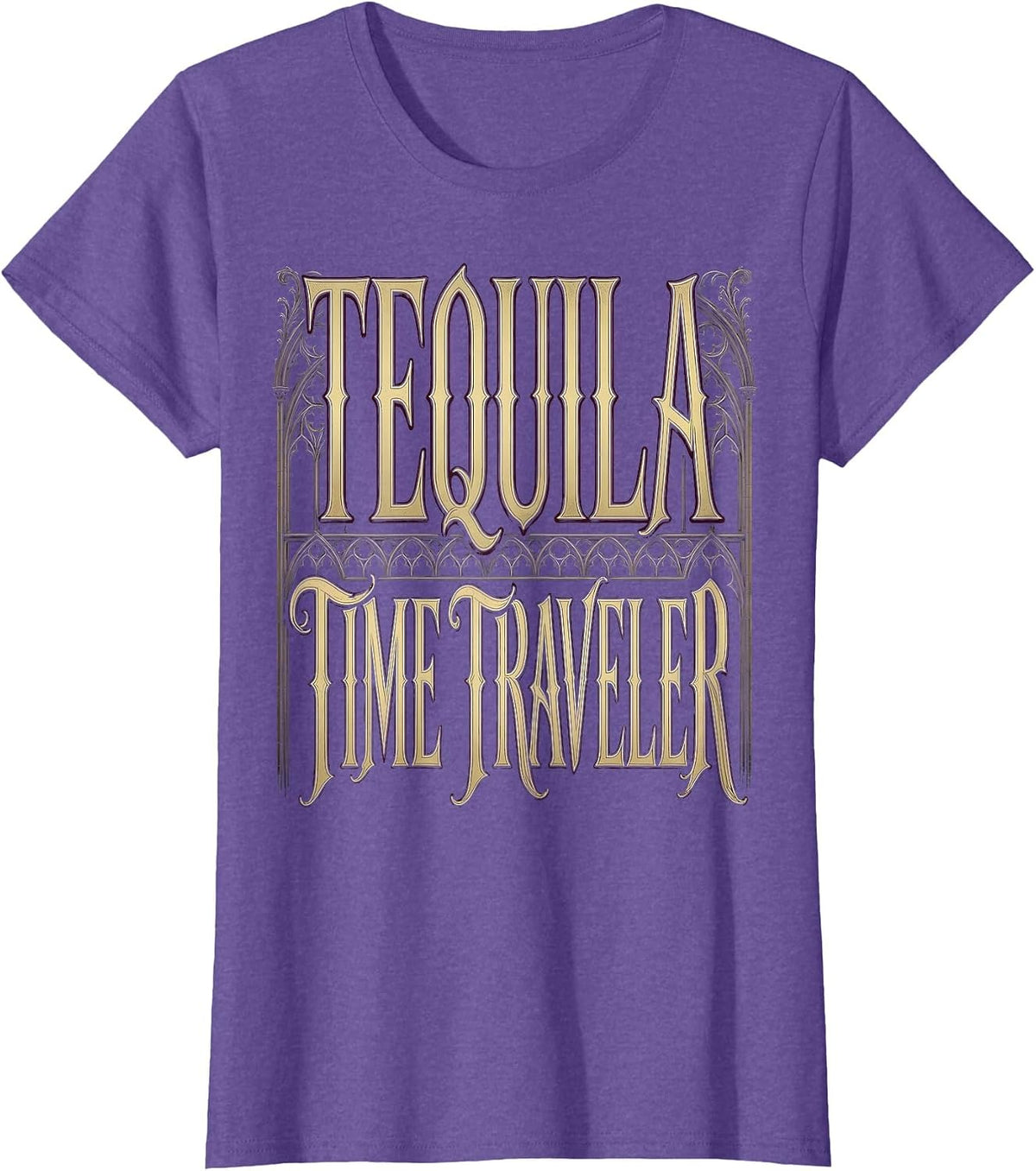 Tequila Time Traveler Cinco de Mayo Design T-Shirt - Purple Heather