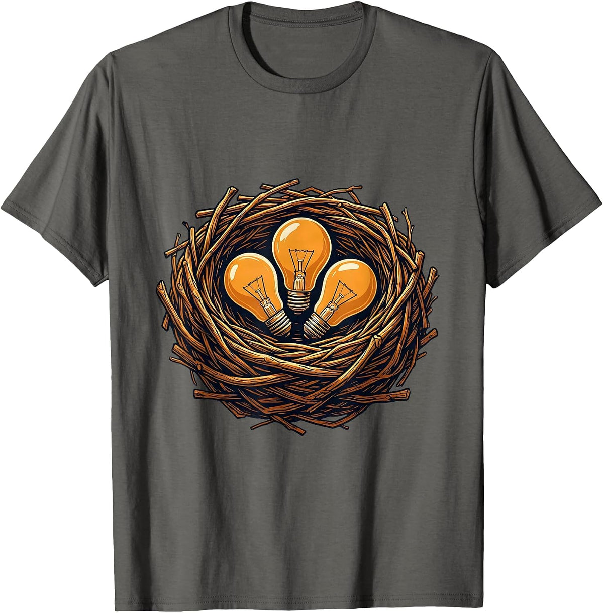Paraprofessional Lightbulb Nest Graphic T-Shirt - Asphalt Grey