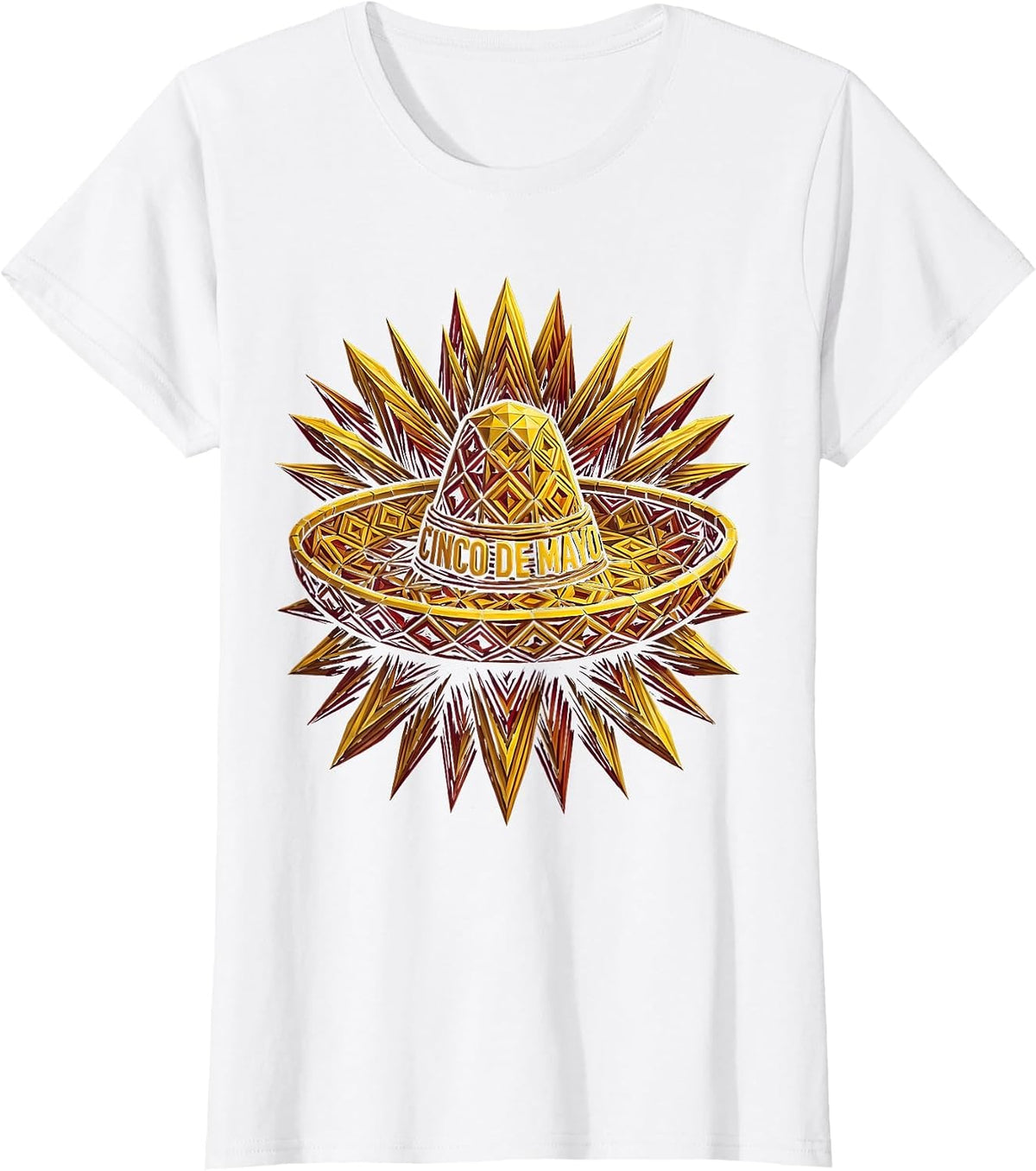 Cinco de Mayo Festive Mexican Celebration Design T-Shirt - White