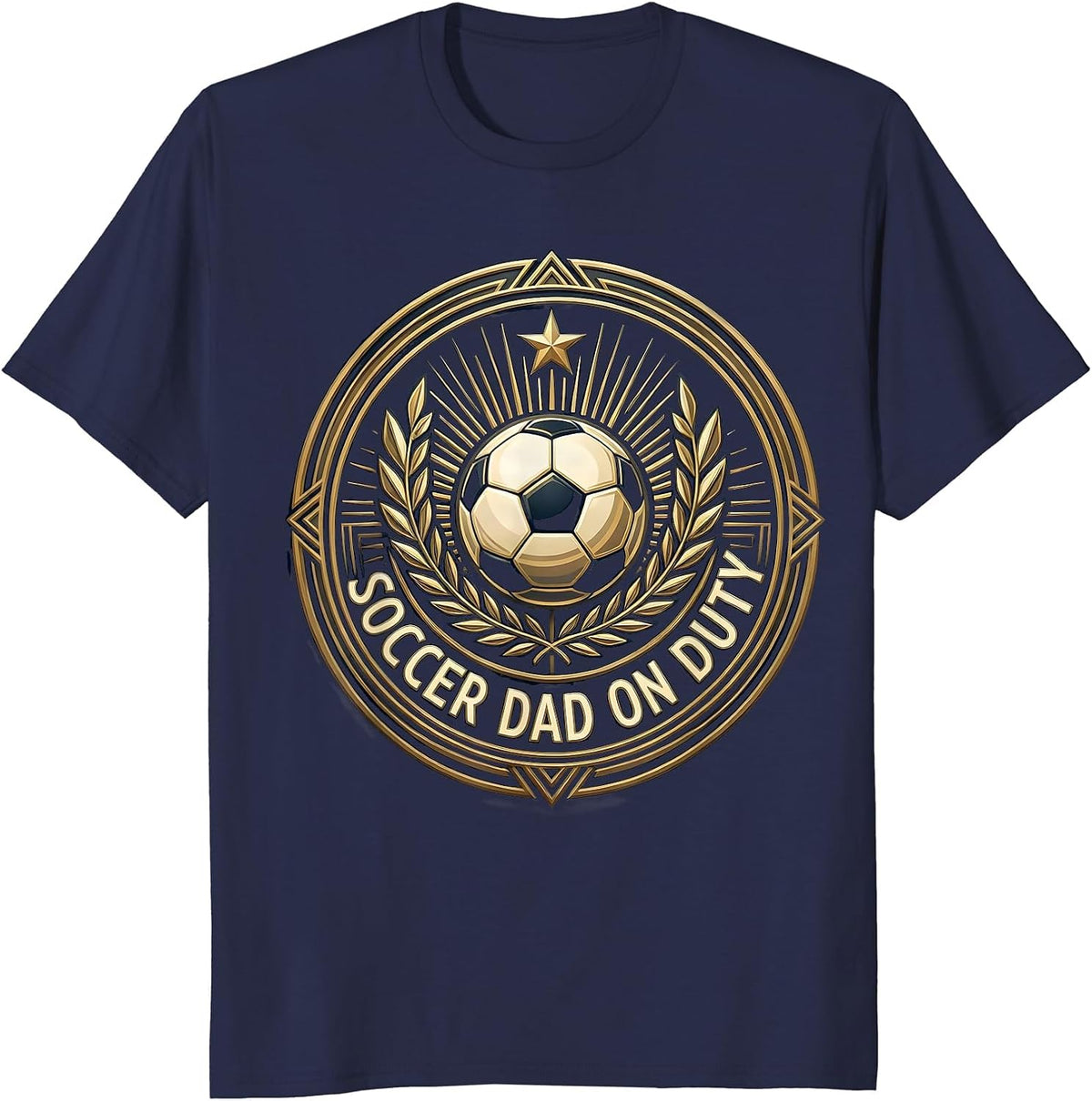 Men's Soccer Dad On Duty Graphic Design T-Shirt - Navy Blue