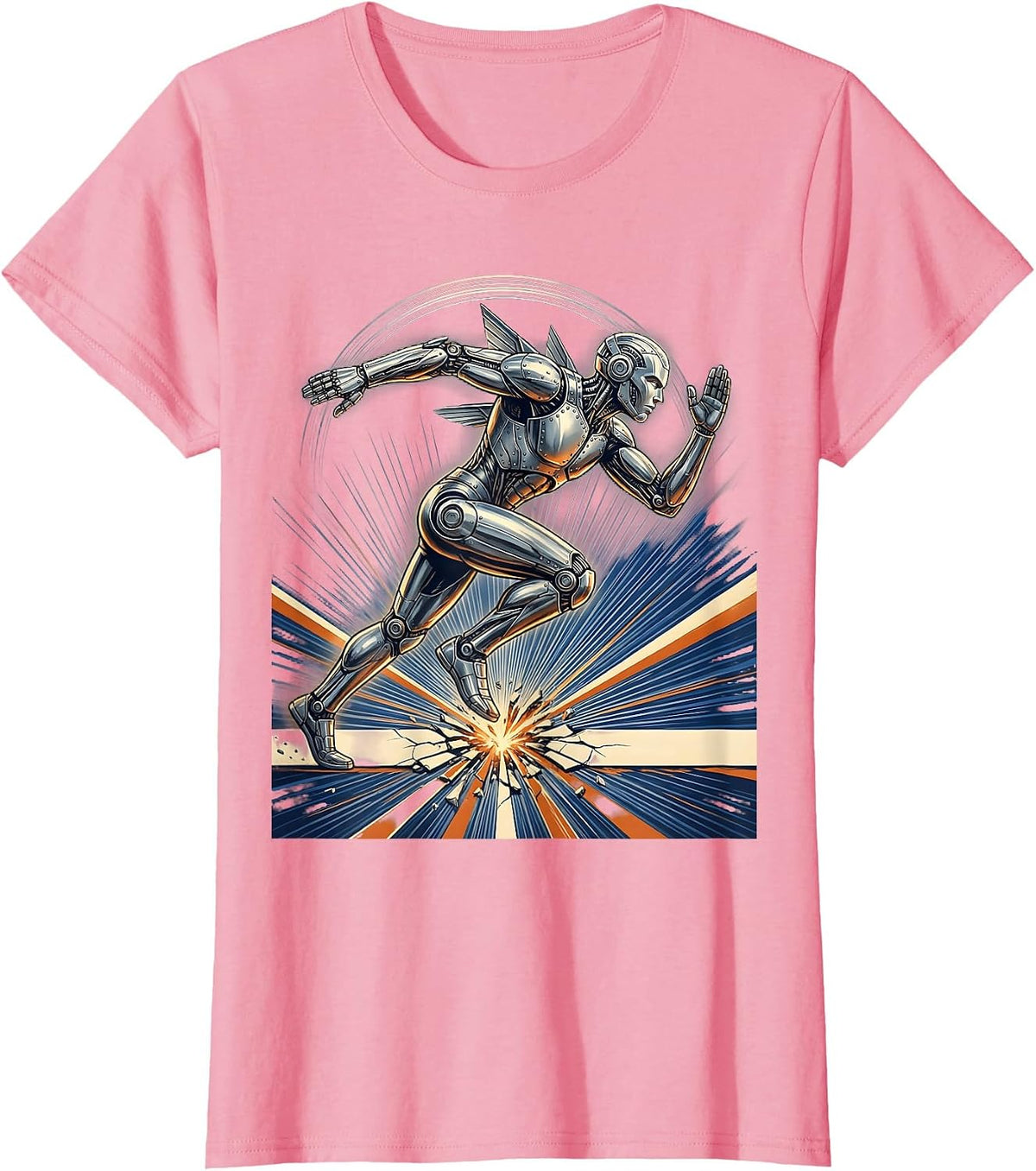 Women's Godspeed Sprinter Finish Line Burst Design T-Shirt - Pink