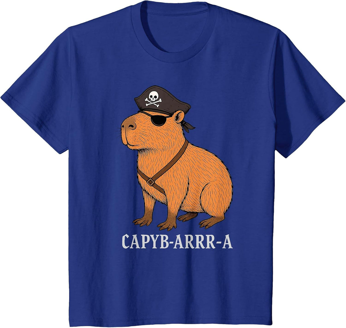 Capybara Capyb Arrr A Pirate Animal Lover Boys Girls Kid T-Shirt - Royal Blue