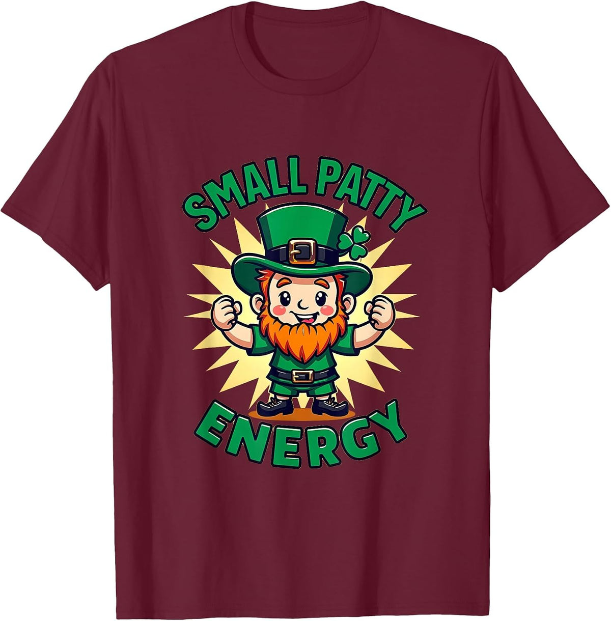 Small Patty Fierce Energy St Patricks Day Kids T-Shirt - Burgundy
