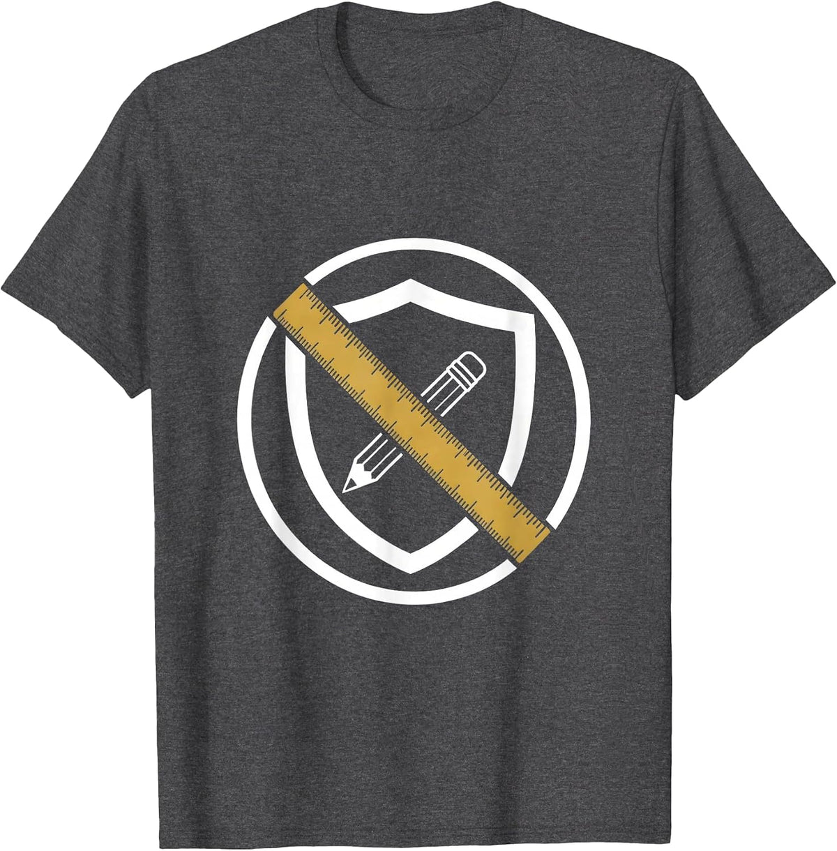 Paraprofessional Superhero Shield Graphic T-Shirt - Dark Heather Grey
