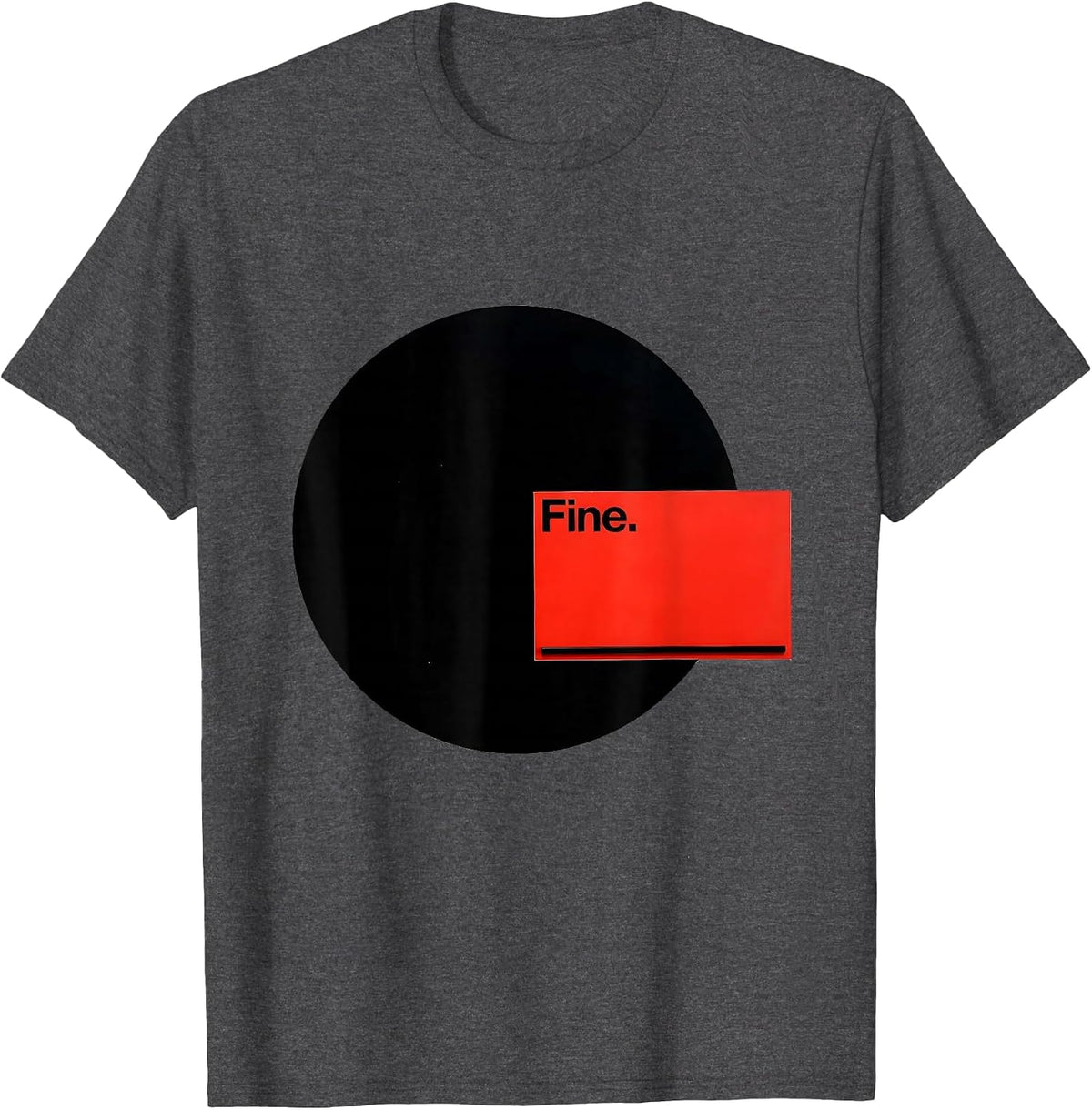 Fine Swiss International Grammar Police Punctuation Humor T-Shirt - Dark Heather Grey