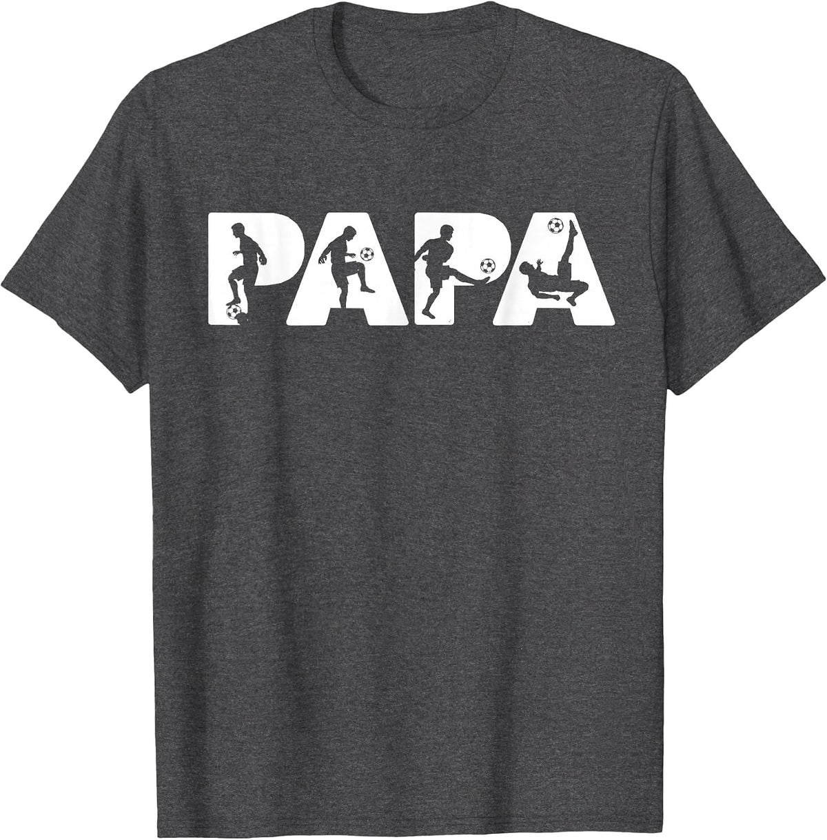 Football Dad T-Shirt Funny Dad Football Father T-Shirt - Dark Heather Grey