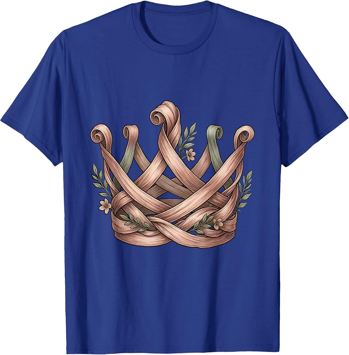 Rainbow Ribbon Crown Pride Graphic T-Shirt - Royal Blue