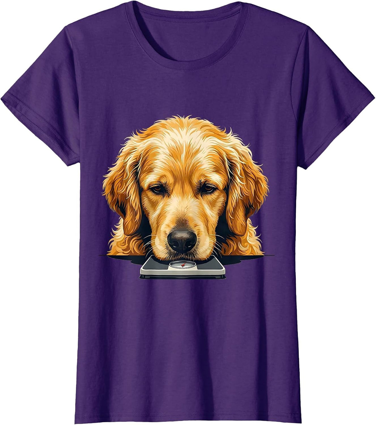 Women's Goldendoodle Head-on Calm Doodle Owner Humor T-Shirt - Purple