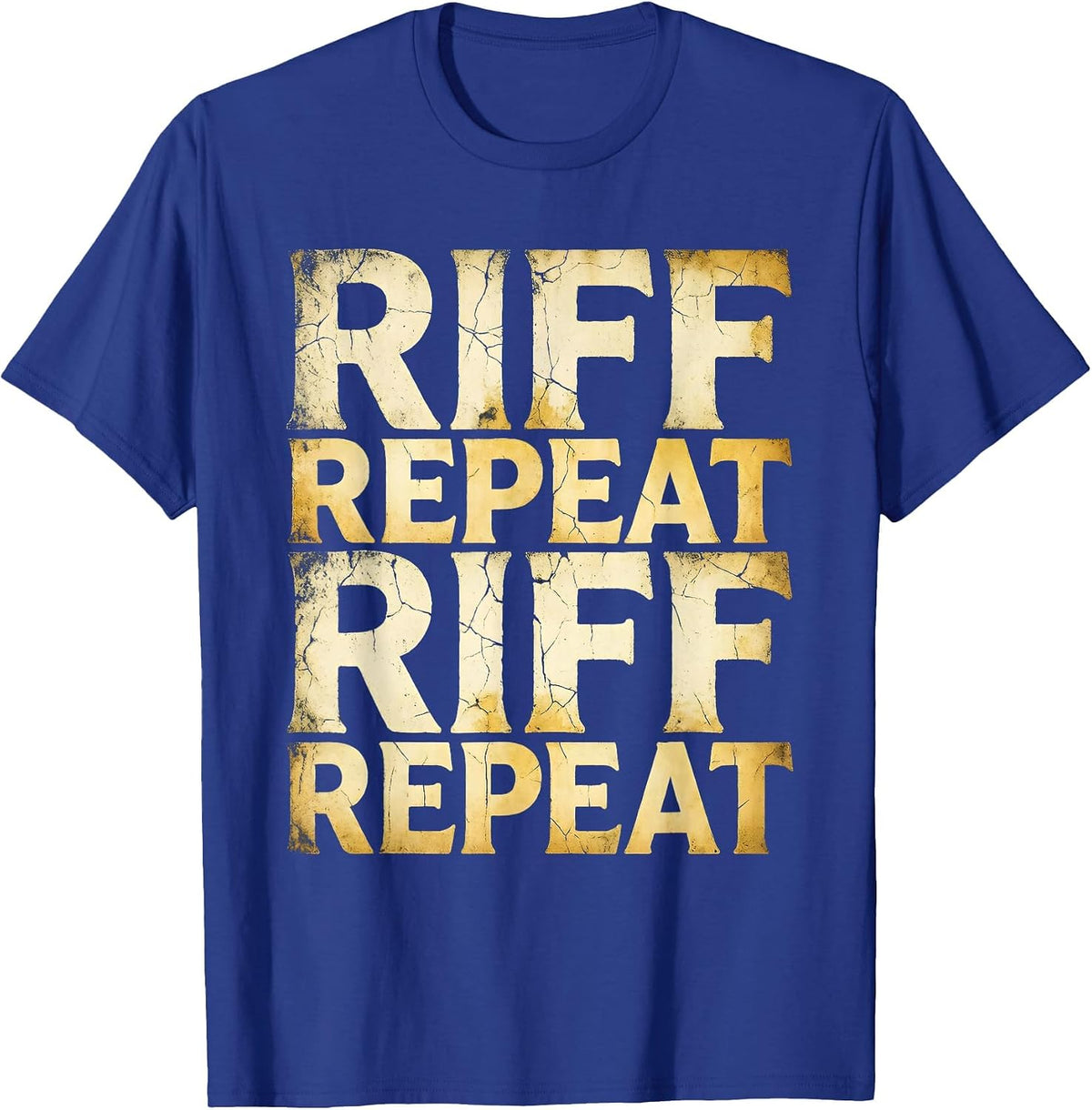 Riff Repeat Riff Repeat Guitar Music Design T-Shirt - Royal Blue