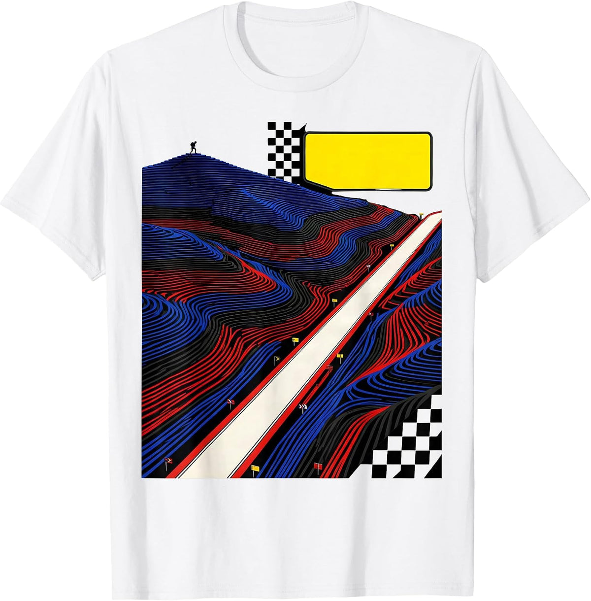 Men's Racing Livery Cross Country Runner Team Humor T-Shirt - White