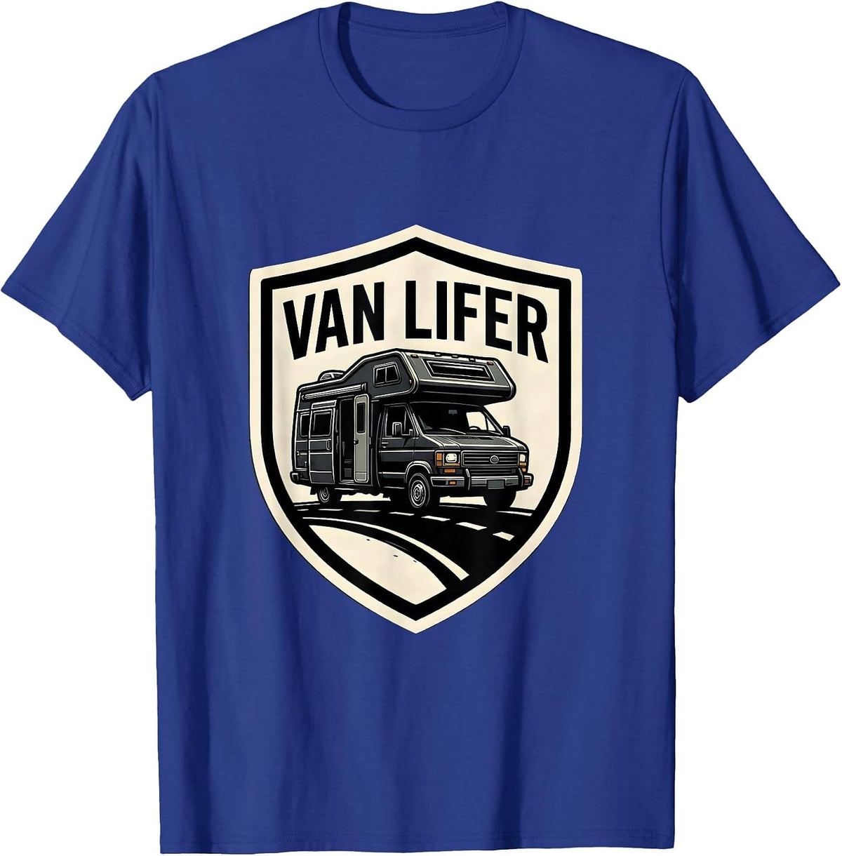 Men's Van Lifer Retro Camper Van Life Road Trip Souvenir T-Shirt - Royal Blue