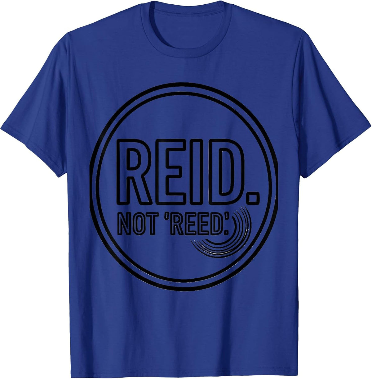 Men's REID Not Reed Bold Name Typography Van Life Travel Gift T-Shirt - Royal Blue