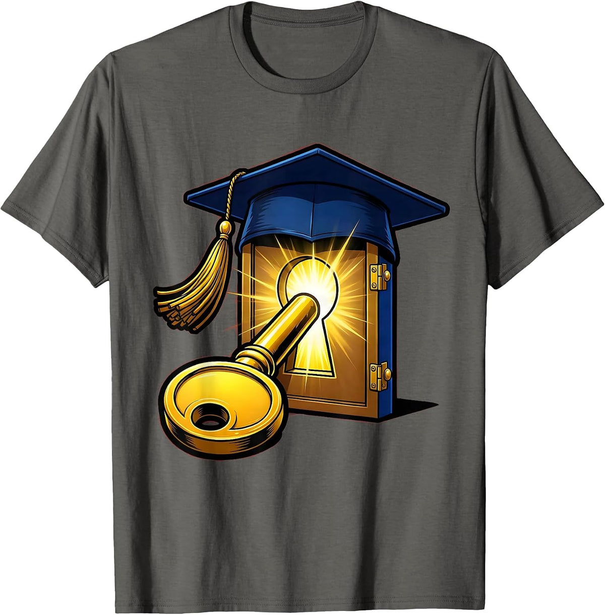 Paraprofessional Key to Education Graduation Gift T-Shirt - Asphalt Grey