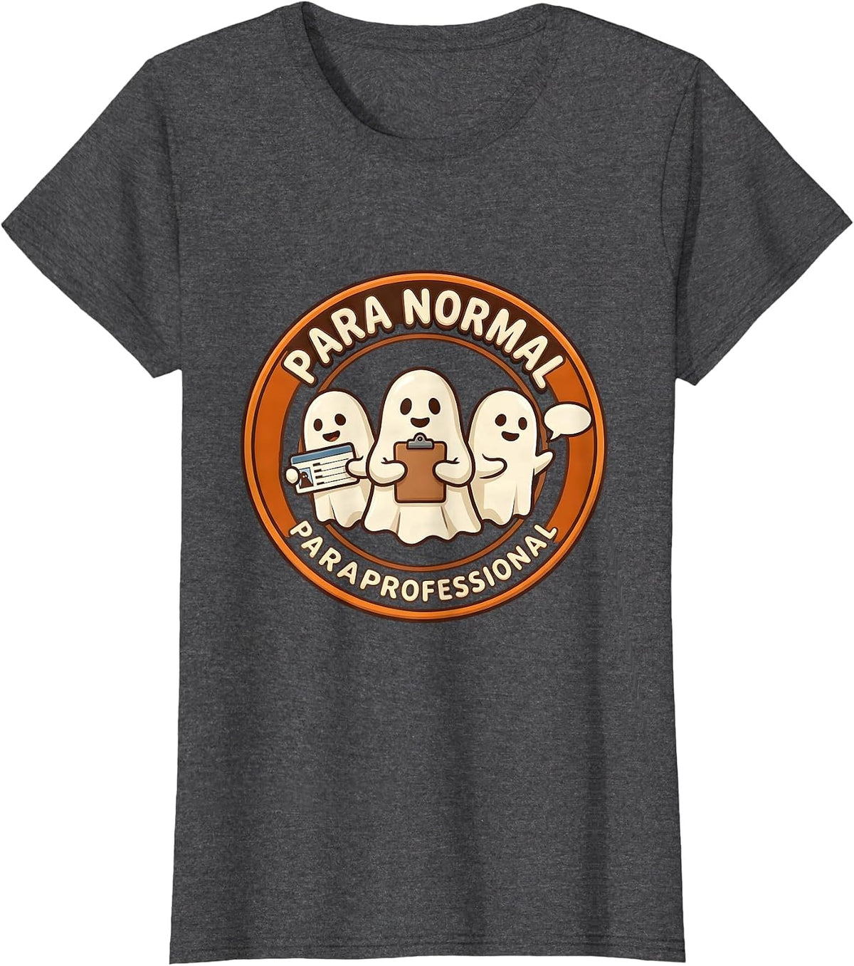 Women's Para Normal Paraprofessional Ghost Sped Teacher Aide T-Shirt - Dark Heather Grey