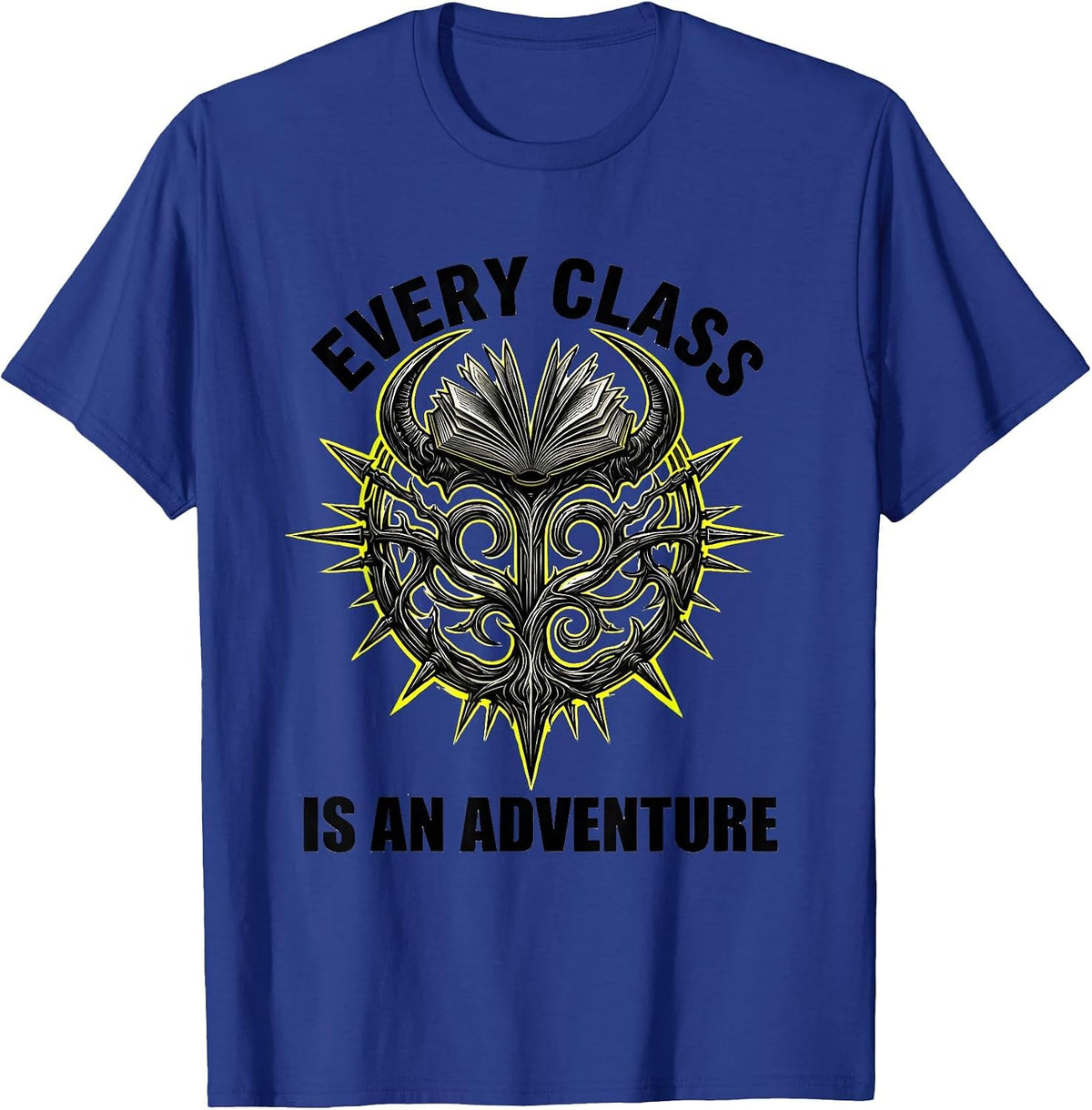 Every Class Is An Adventure Substitute Teacher T-Shirt - Royal Blue