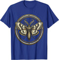 Moth with Guitar Pick Wings Music Band Tee T-Shirt - Royal Blue