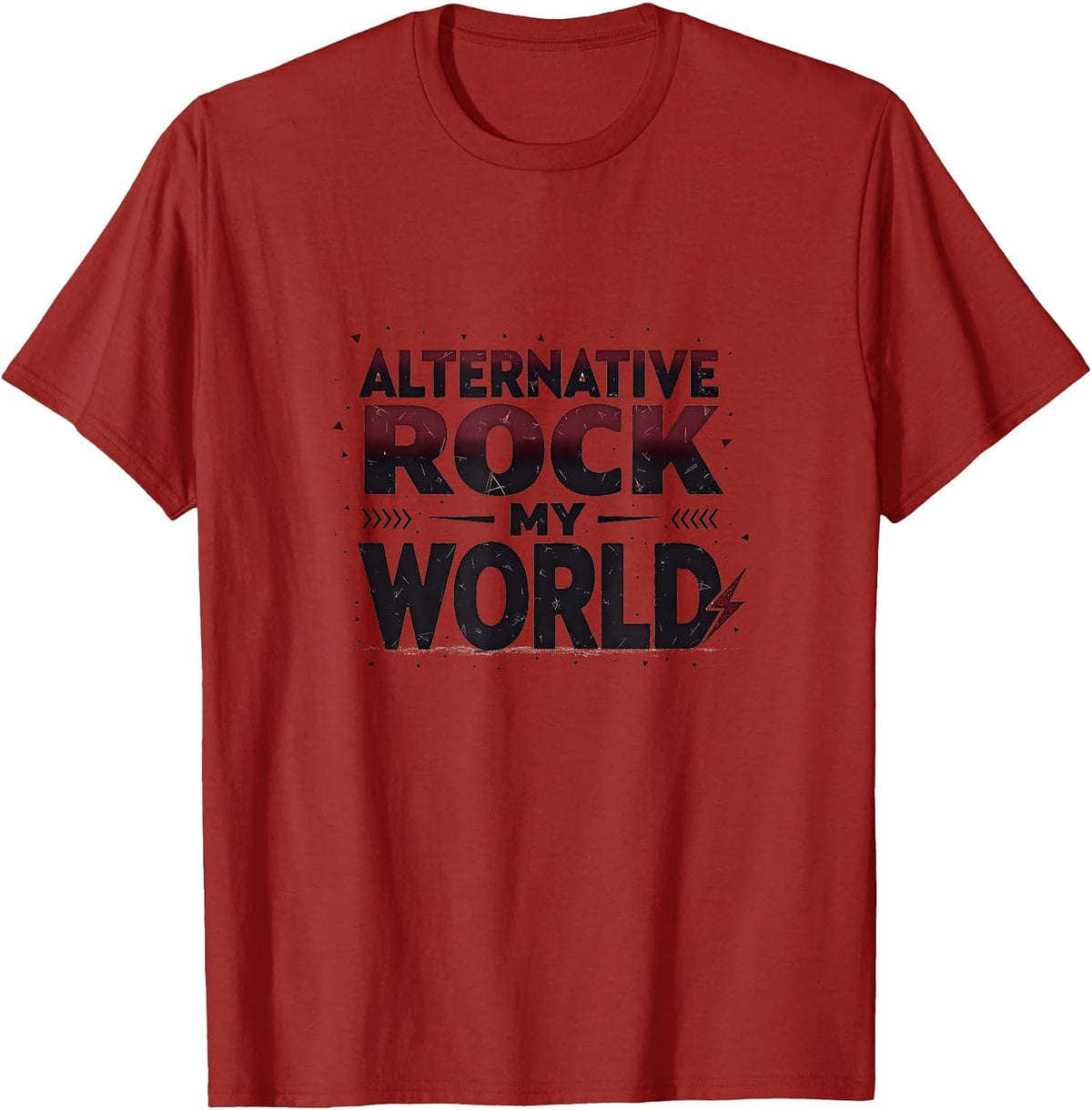 Alternative Rock My World 90s Music Design T-Shirt - Cranberry Red