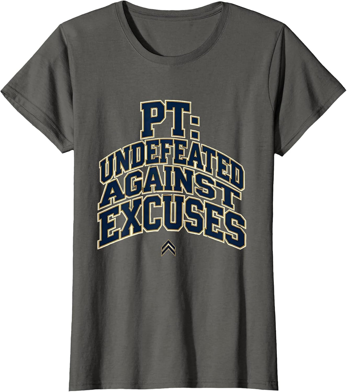 Women's PT Undefeated Against Excuses Sports Physical Therapy T-Shirt - Asphalt Grey
