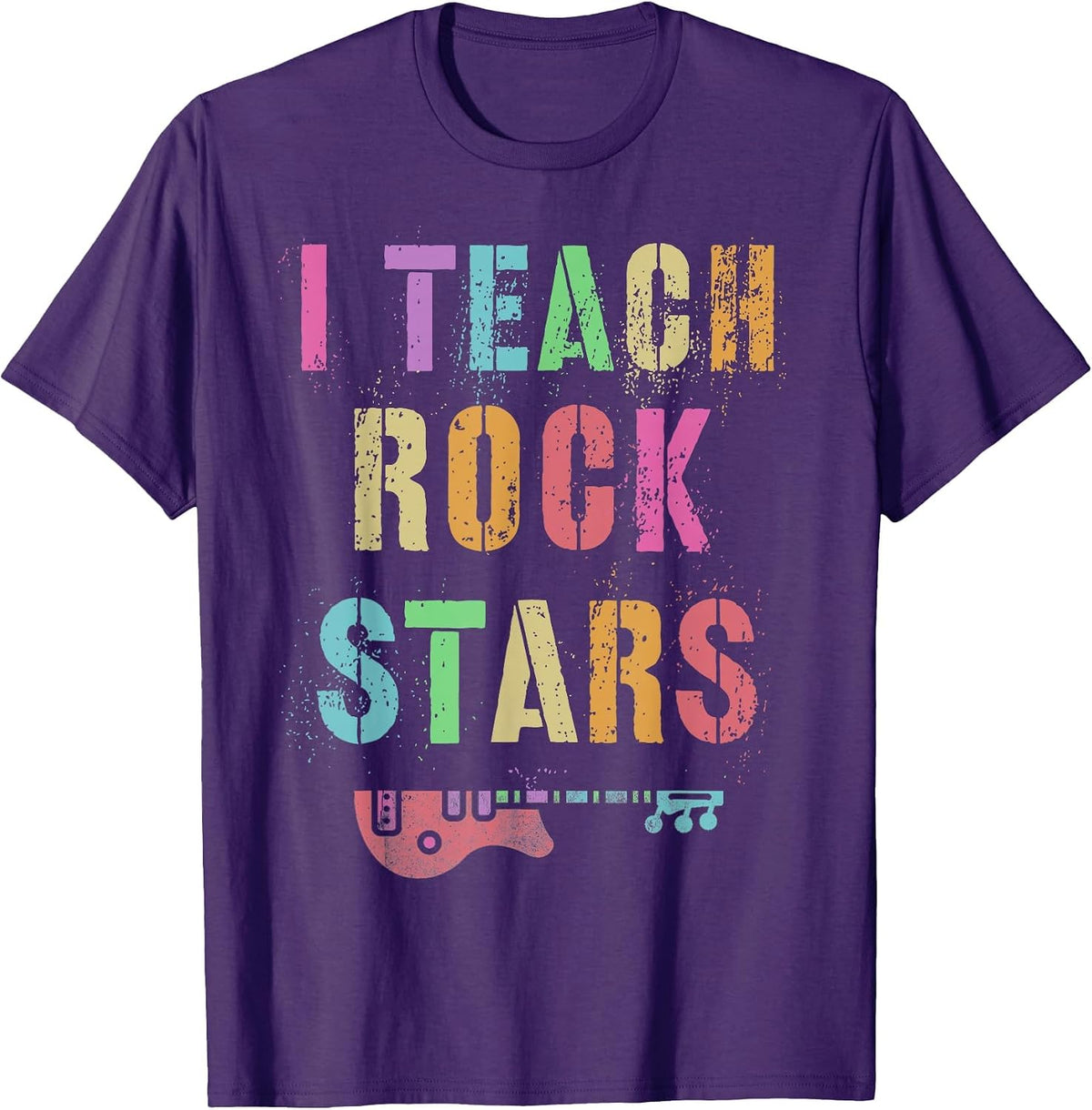 Teachers Back to School Tribe I Teach Rock Stars Educator T-Shirt - Purple