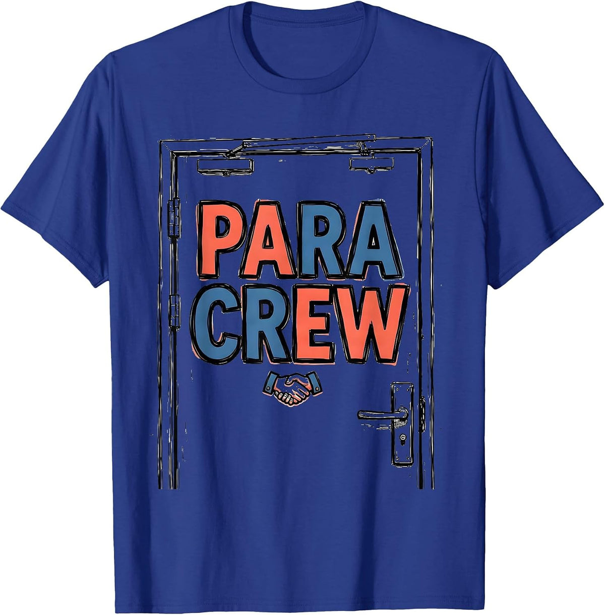 Para Crew Heartfelt Paraprofessional Teacher Appreciation T-Shirt - Royal Blue
