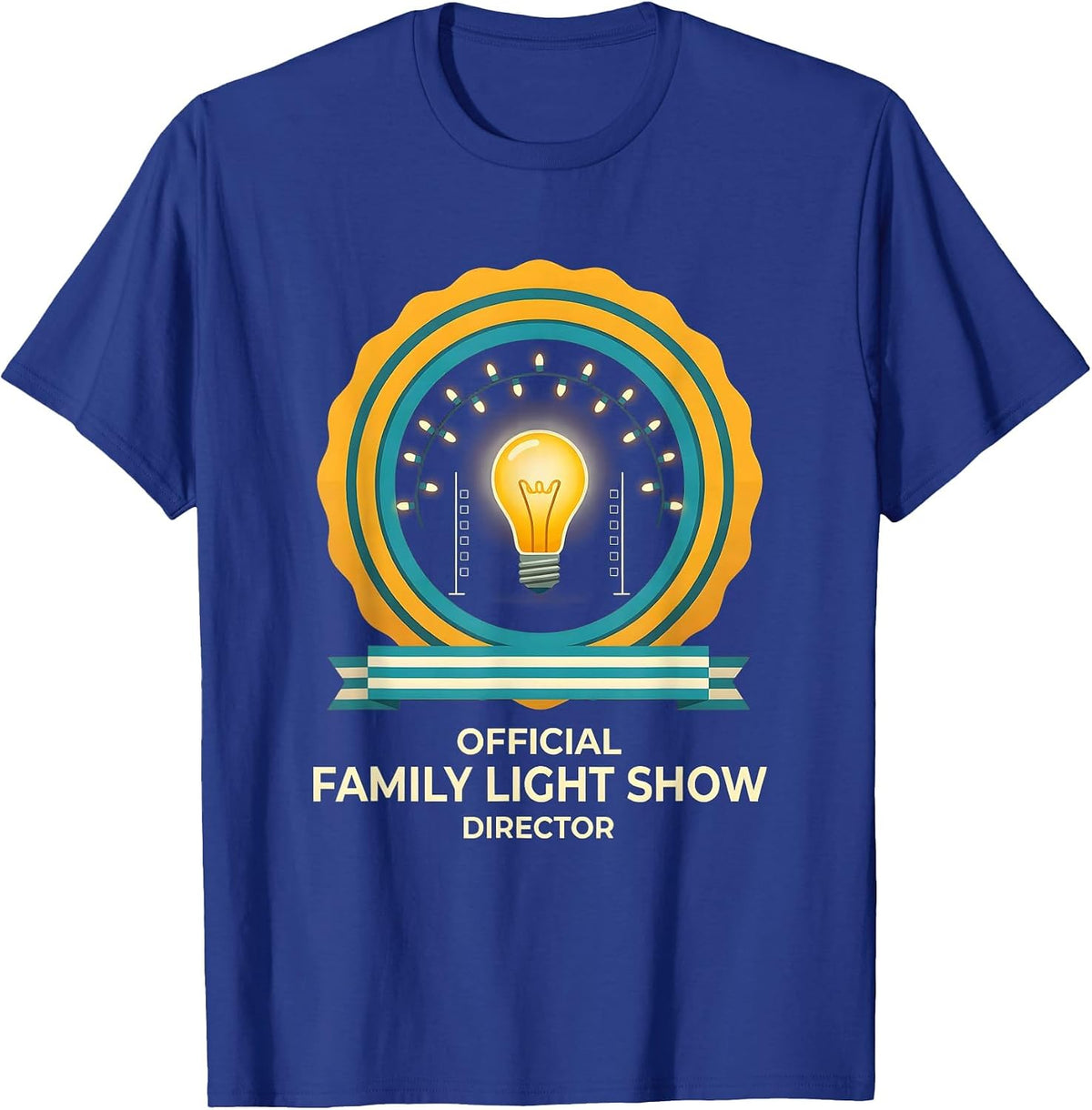Men's Official Family Light Show Director Funny Matching Family T-Shirt - Royal Blue