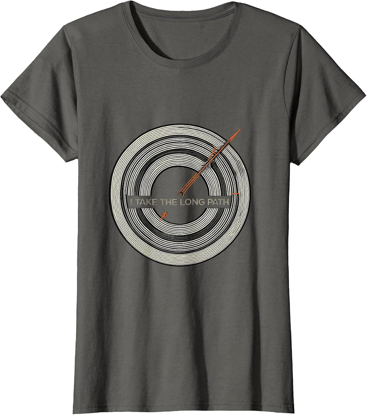 Women's I Take The Long Path Funny Ham Radio Operator Amateur Radio T-Shirt - Asphalt Grey