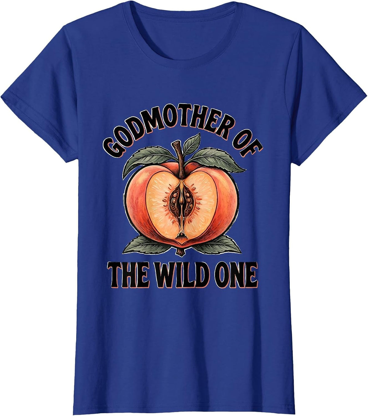 Women's Godmother Of The Wild One Folk Art Family Matching Birthday T-Shirt - Royal Blue