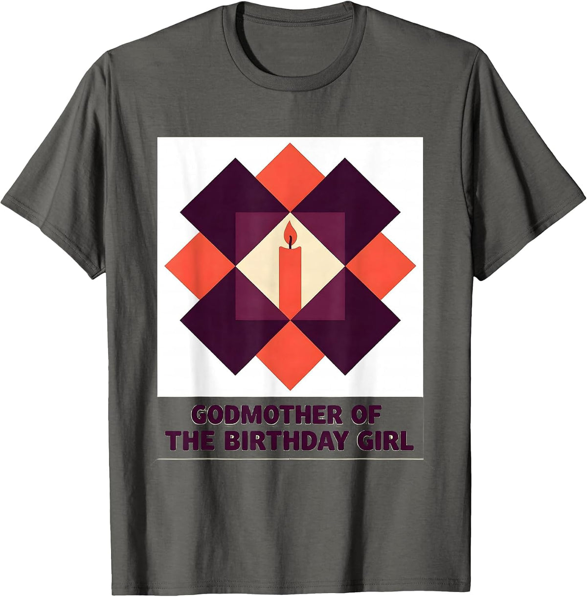 Men's Godmother Of The Birthday Girl Whimsical Family Pride T-Shirt - Asphalt Grey