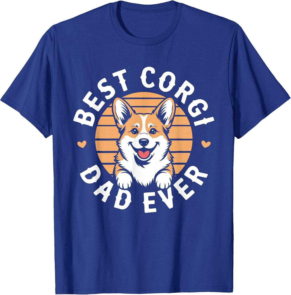 Best Corgi Dad Ever Shirt Men Daddy Dog Lover Fathers Day T-Shirt - Royal Blue