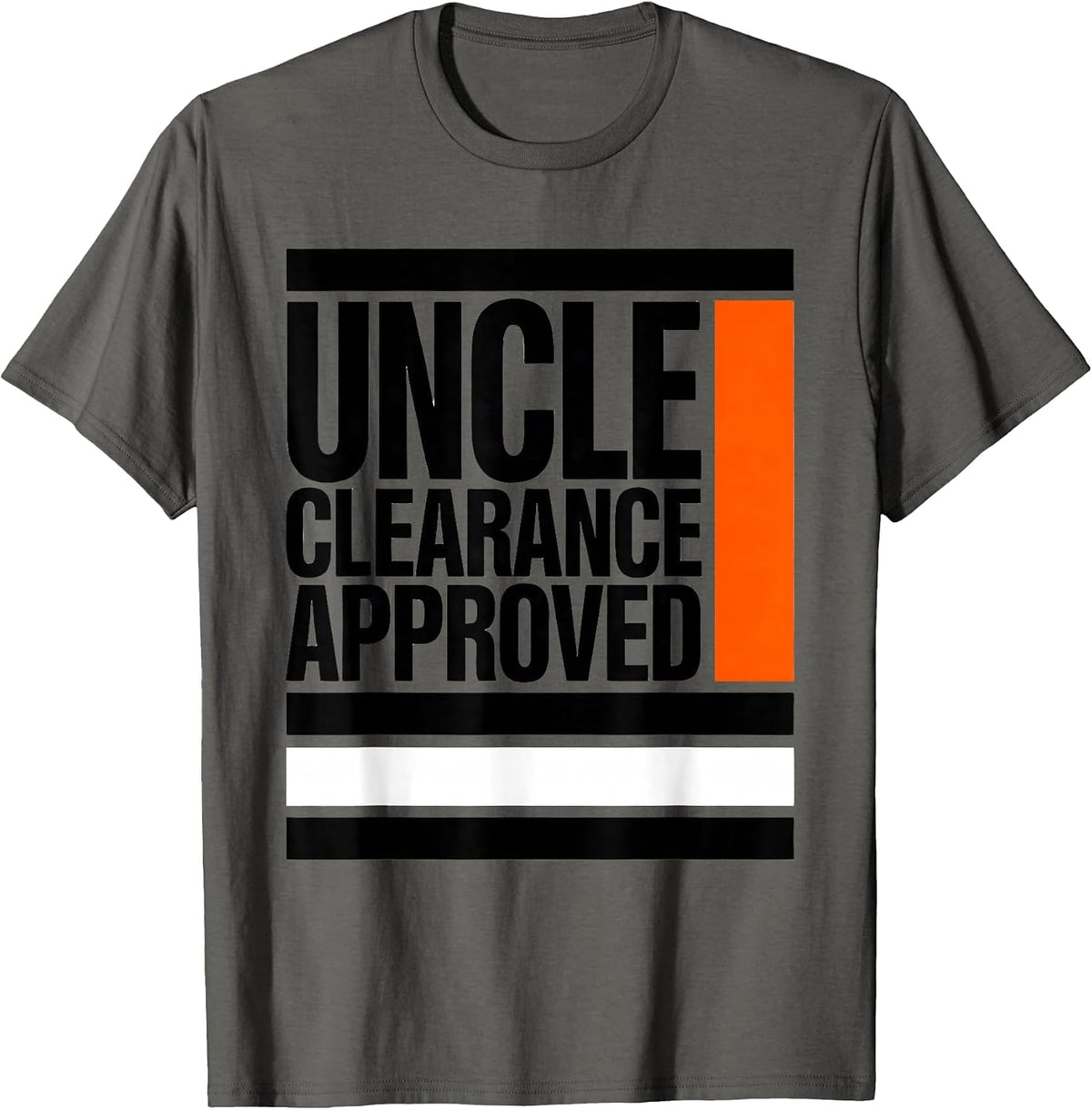Uncle Clearance Approved Funny Cool Uncles Club Godfather T-Shirt - Asphalt Grey