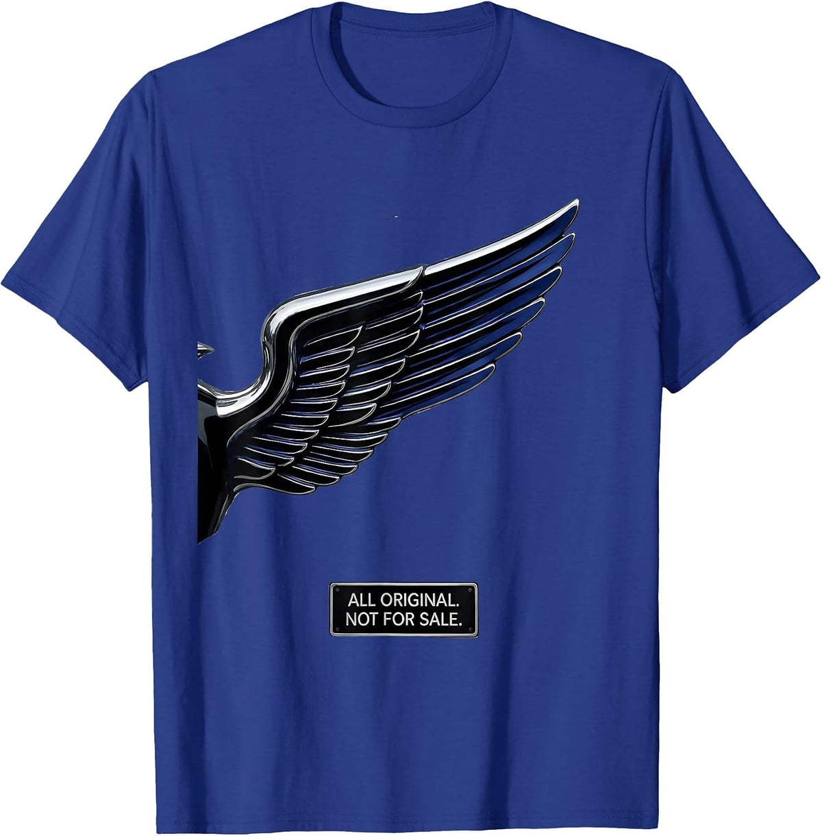Men's All Original Not For Sale Classic Car Guy Deadpan Humor T-Shirt - Royal Blue
