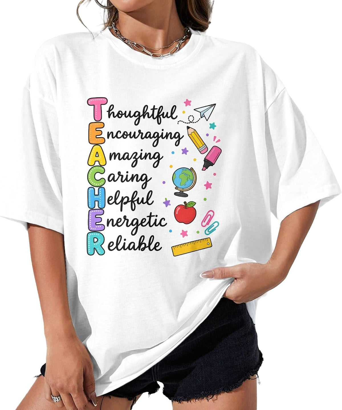 Funny Teacher T-Shirt, Back to School Teacher Graphic Shirts for Men Women - 010