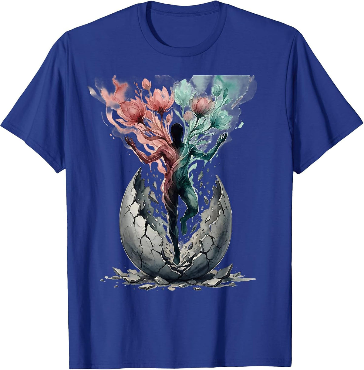 Breaking Free Mental Health Awareness Graphic T-Shirt - Royal Blue