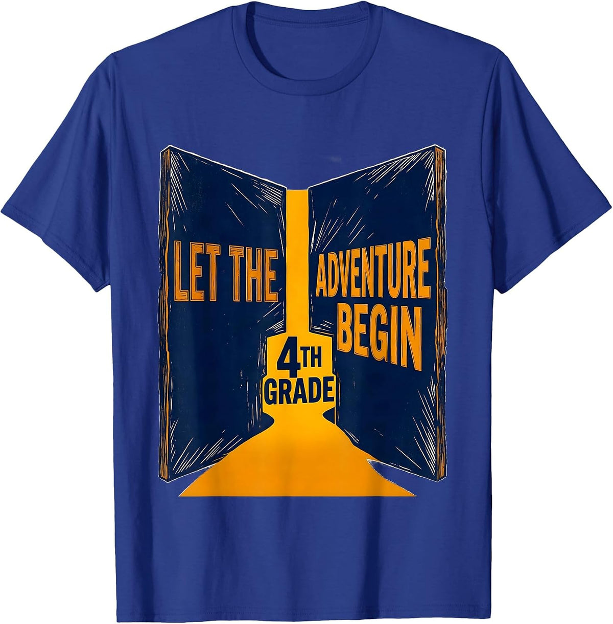 Men's Let The 4th Grade Adventure Begin Fourth Grade Teacher Team T-Shirt - Royal Blue